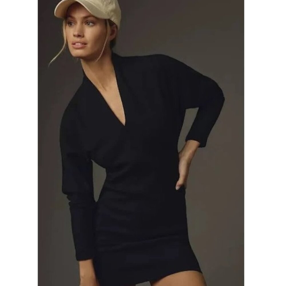 Daily Practice By Anthropologie Long Sleeve Knit Dress Size XS Color Black
